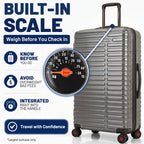 Bell + Howell 3-Piece Luxury Luggage Set with Built-In Scale